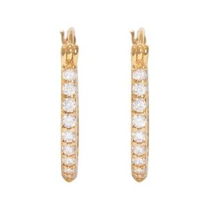 Mini Serena Hoops CZ gold plated NEW in packaging • never worn •